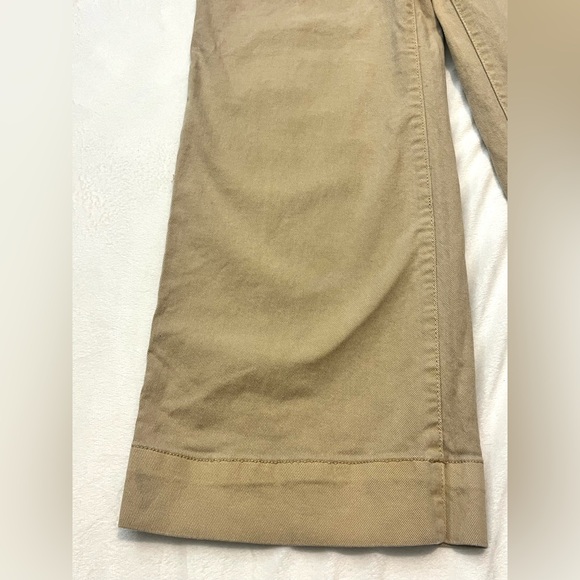 GAP Women’s Beige Tan Khaki High Rise Wide Leg Crop Trousers Pants Size 8 - Picture 2 of 16
